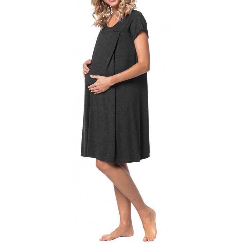 Casual pregnant women breastfeeding dress clothes pregnant women solid ladies feeding womens dresses home serviceXJ241213