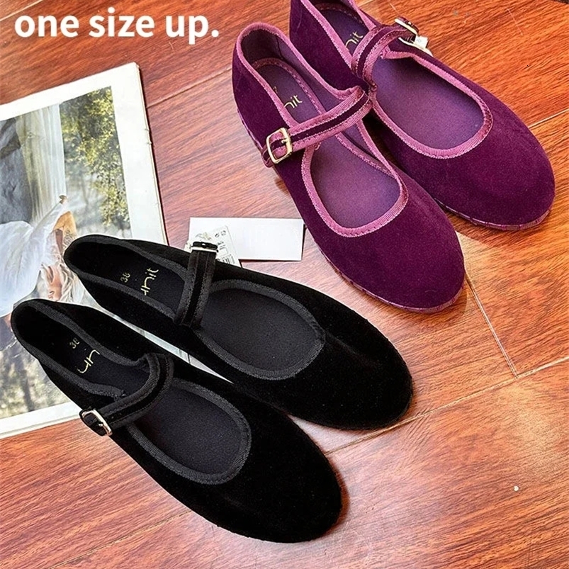 Elegant Mary Janes flat shoes womens black buckle shoulder strap light casual ballet shoes womens spring/summer canvas shoes 2024 241213ww