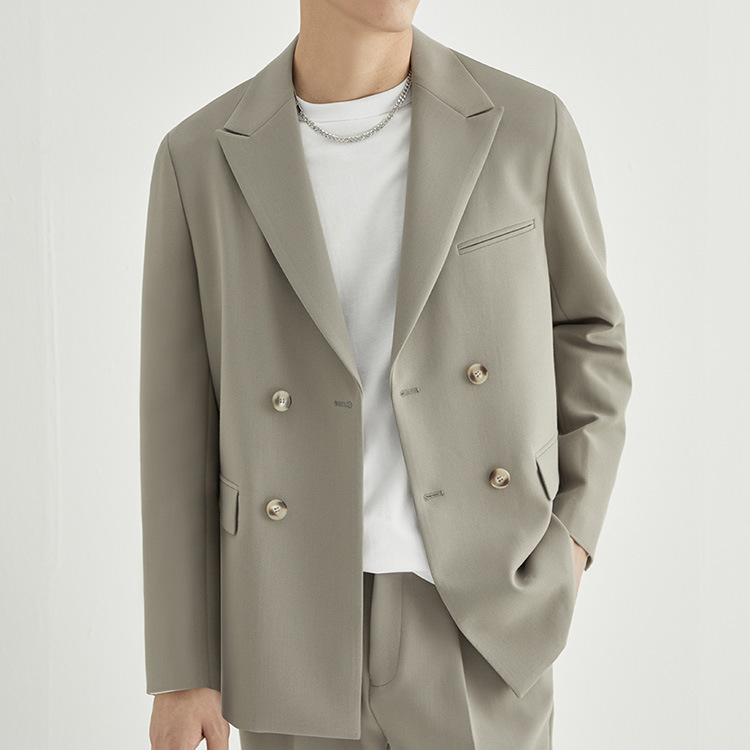 H205 Casual Linen Blazer Jacket Tops Suit
