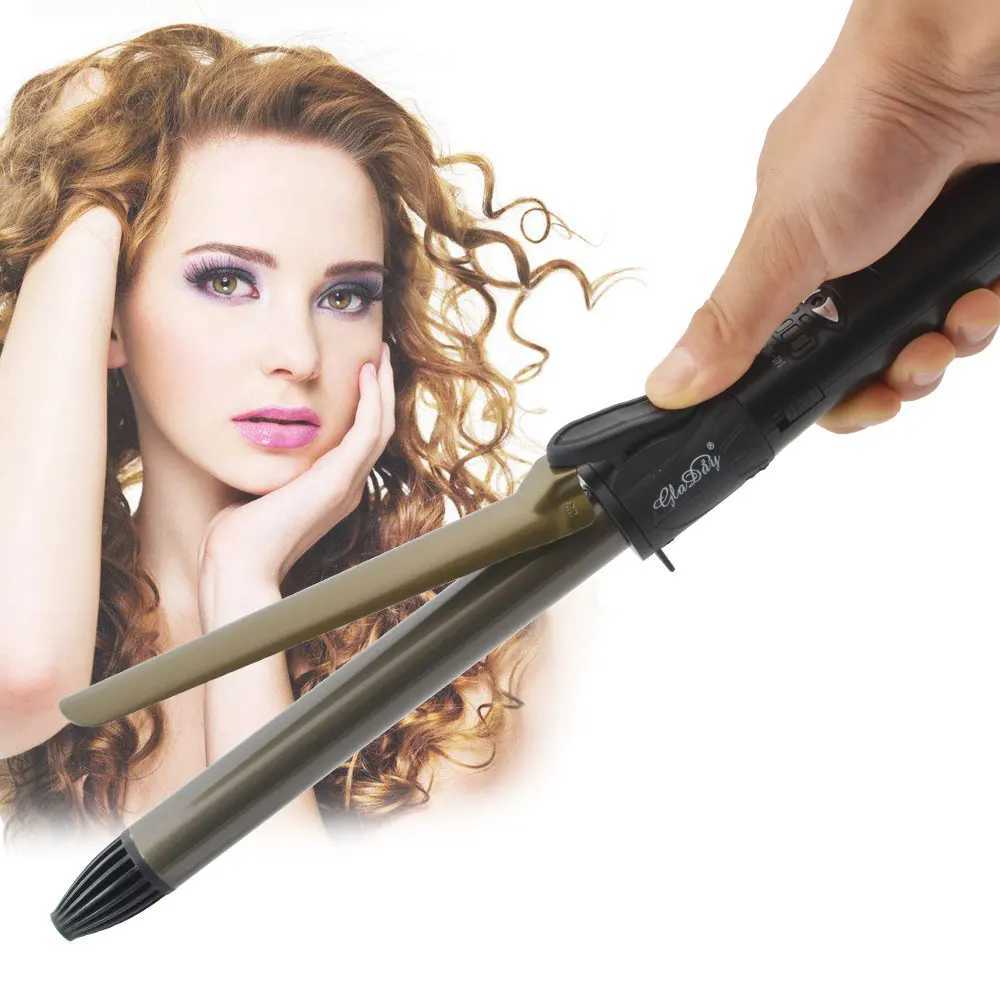 New type of rotating curling iron ceramic curling iron with clip for 360 degree rotation W241214