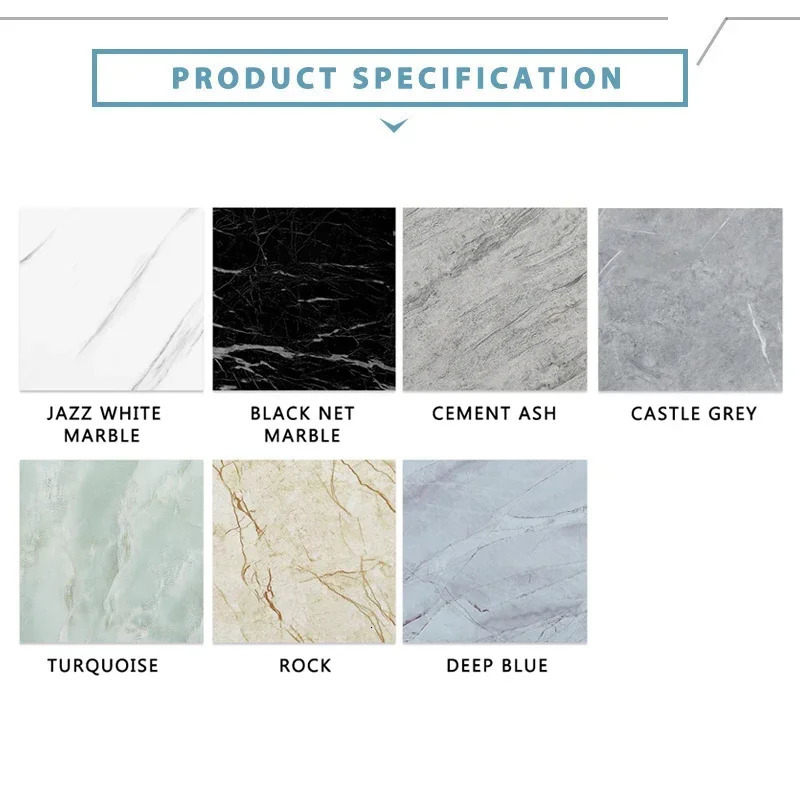 10/pcs PVC marble wallpaper self-adhesive floor sticker waterproof bathroom living room decoration sticker 30 * 30cm 241213