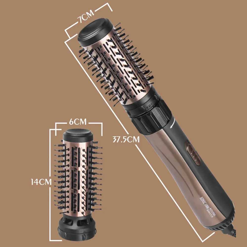 Automatic rotating hair removal brush electric hair dryer hot air direct current hair curler one-step 2-gear blower replaceable with 2 heads W241214