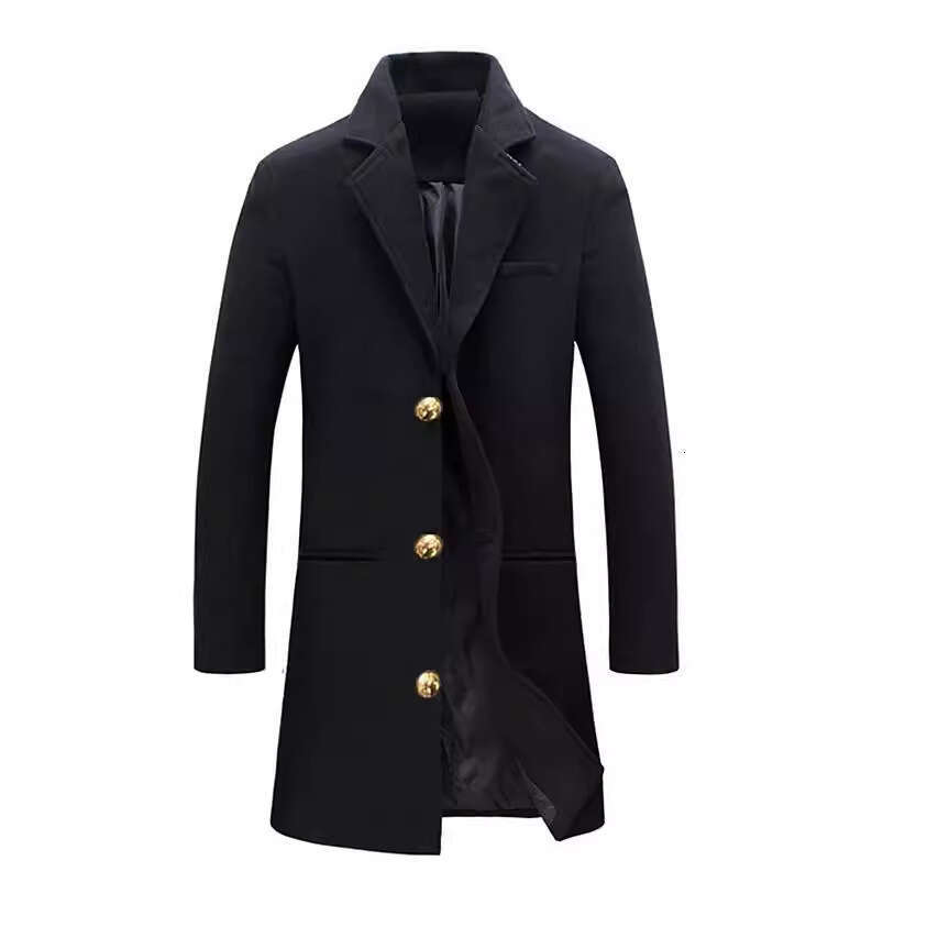 New Woolen Coat For Men, Mid To Long Length Windbreaker Jacket, Fashionable Quality, Classic