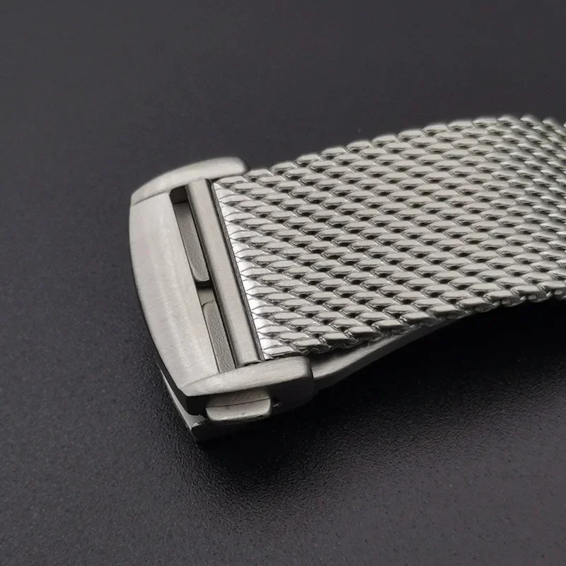 Mesh Stainless Steel Strap 20mm 22mm for Omega 007 Diver 300 Watch Band Men Metal Folding Buckle Watchband Bracelet 241213 - view 7