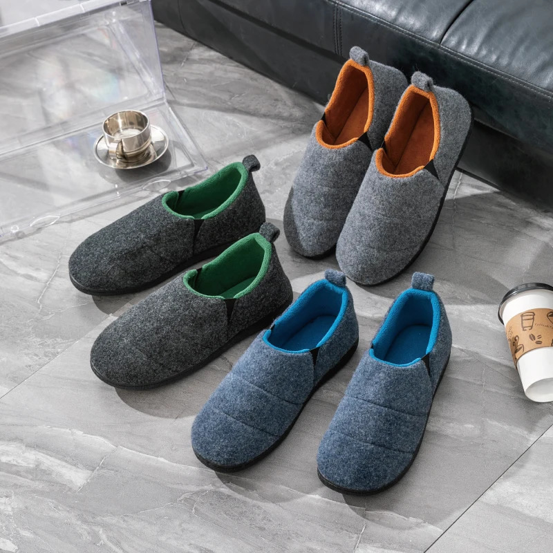 Shevalues Winter Fuzzy Men Shoes Fashion Warm Fur Slippers Outdoor Antiskid Cotton High Quality House 241214