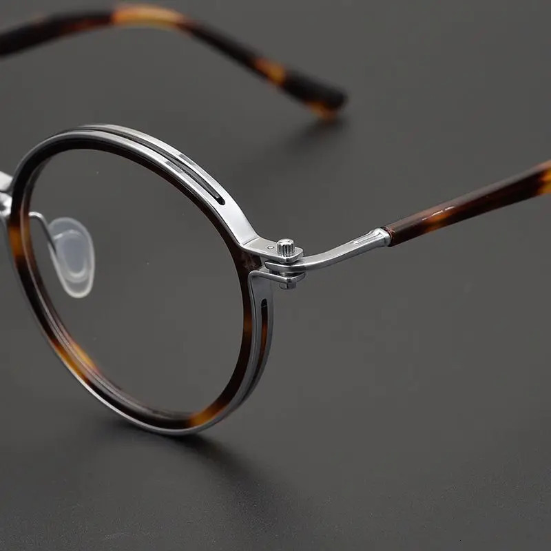 Japanese Hollow n Acetate Round Glasses Frame Men Women HandMade Eyeglasses High Quality Spectacles Frames 241213