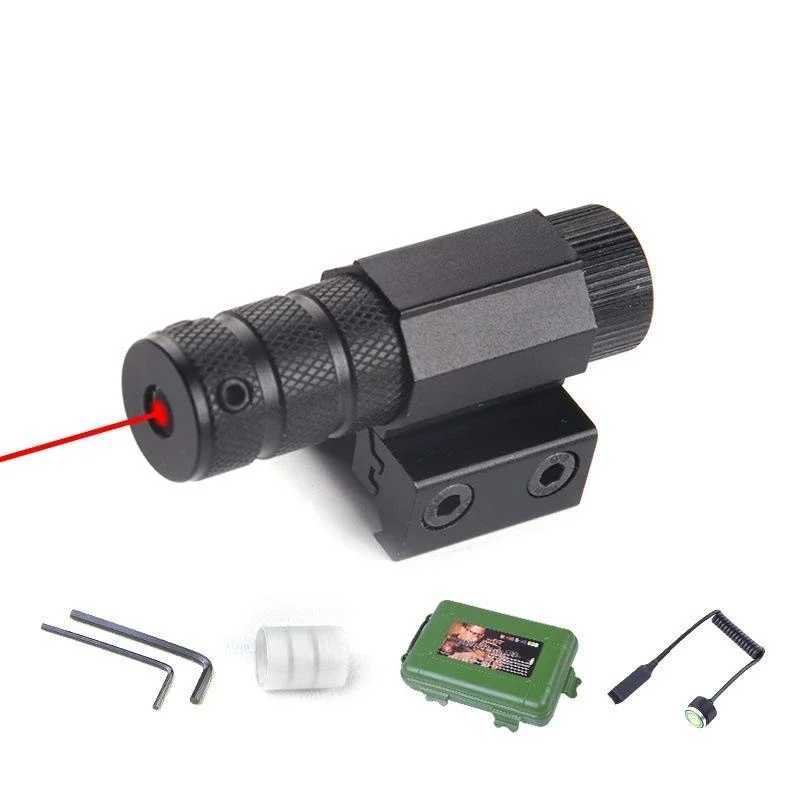 Adjustab Picatinny Rail Mount Rif Pistol Airsoft Laser With Batteries Lasers Red Green Dot Laser Sight Scope 11mm 20mmXJ241214