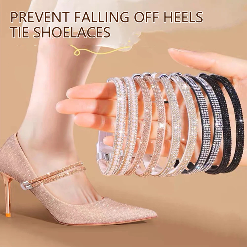 Shoe Decorations Strap Shiny Rhinestone Fixed Loose Non Slip Straps For Shoes Decor 241213