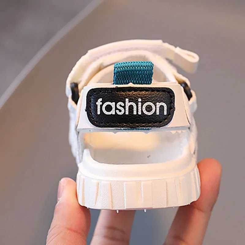 Sandals Summer Boys Sandals Breathable Canvas Outdoor Sandals Nylon Strap Decos Baby Boy Casual Shoes Child Students Beach Shoes H04172 H241213