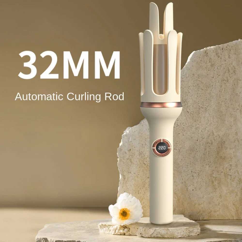 Automatic Curling Iron 32mm Large Anionic Ceramic Curler Adjustable Fast Heating Fashion Styling Tool W241214
