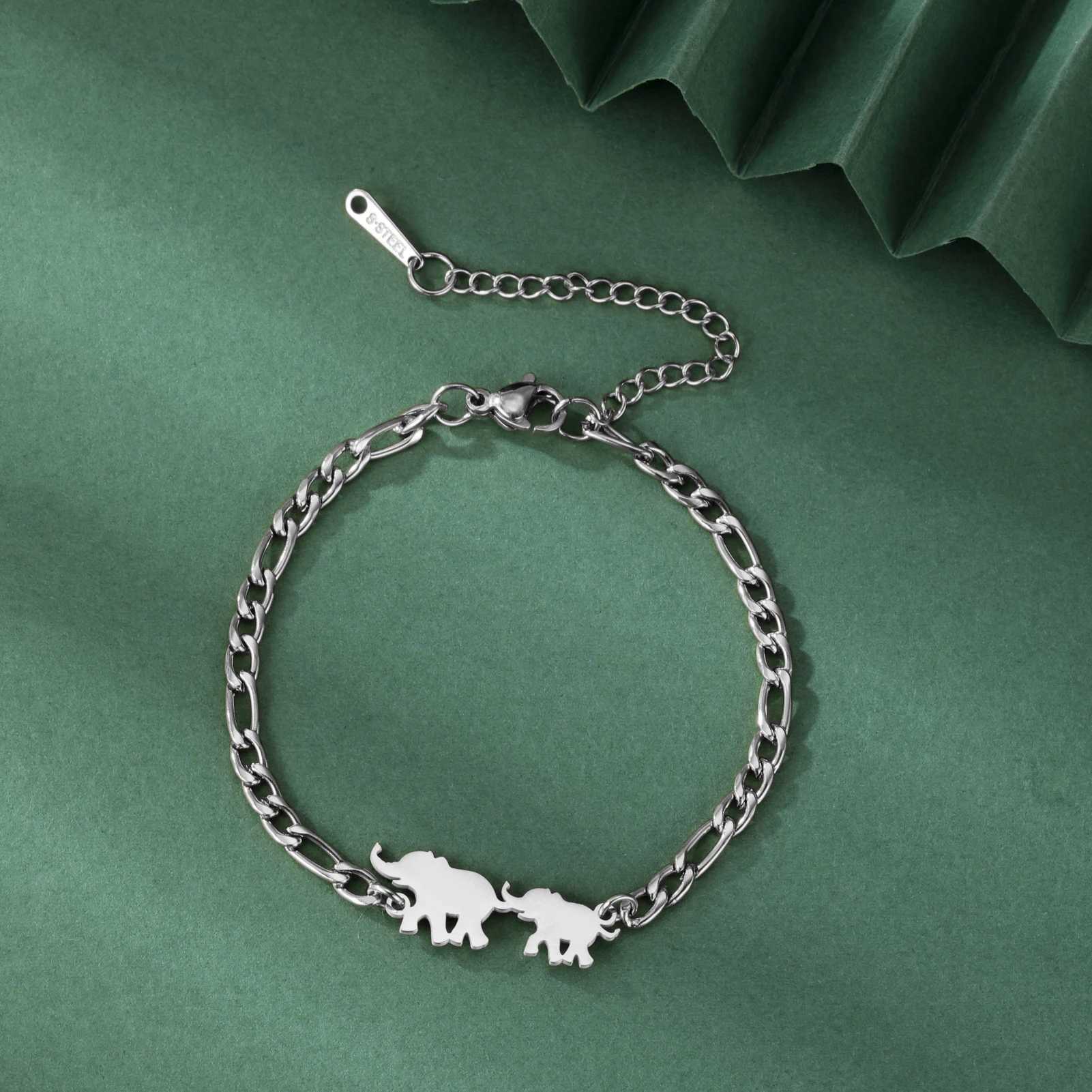 Elephant Pendant Bracelet Womens Stainl Steel Animal Charm Bracelet Fashion Jewelry Birtay Mothers Day GiftXJ241214