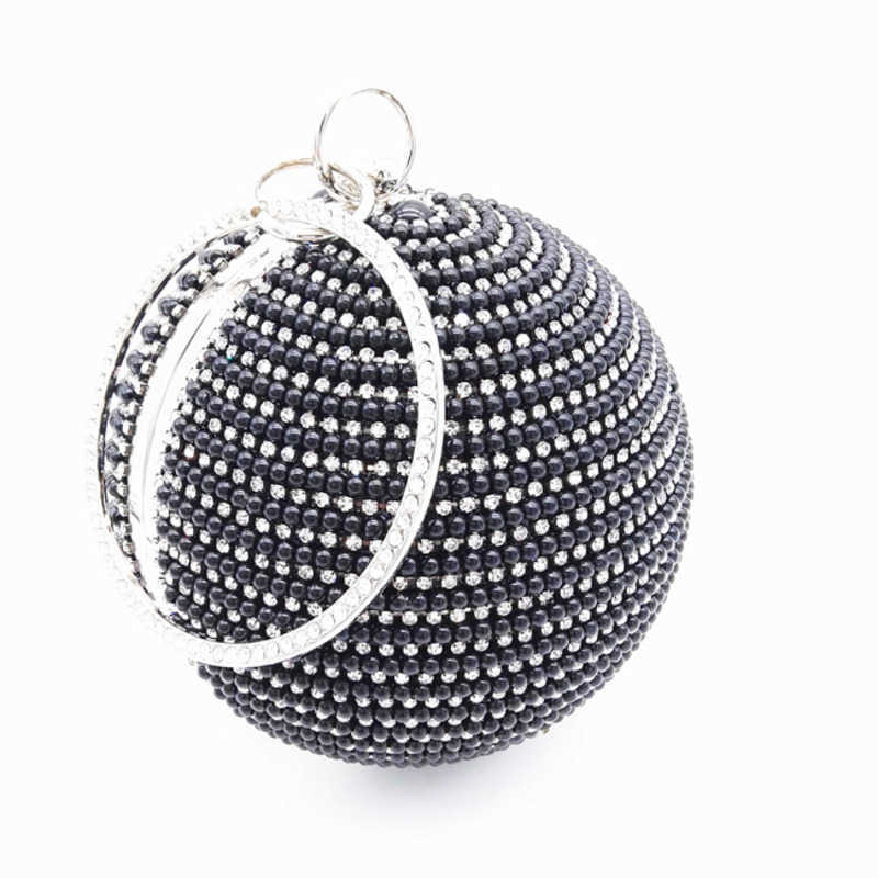 Clutch Bag Korean Version Round Diamond Embellishment Bag Leisure Handbag Dinner Bag Versatile Bag Made Hand 240920