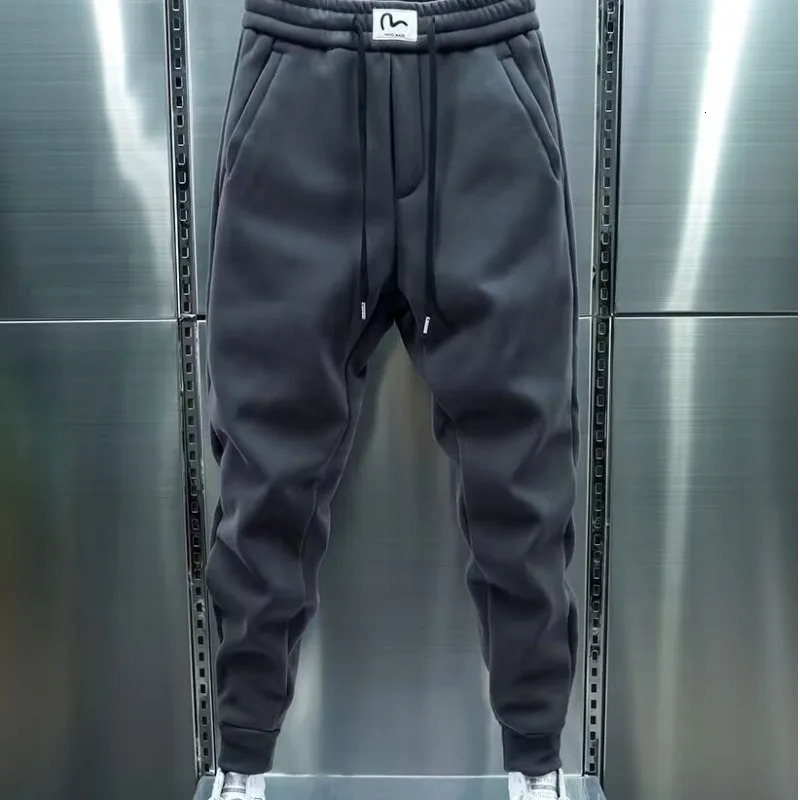 Mens Joggers Autumn Drawstring Casual Pants Korean Sweatpants Workout Running Gym Fitness Black Sports Trousers Men Clothing 241213