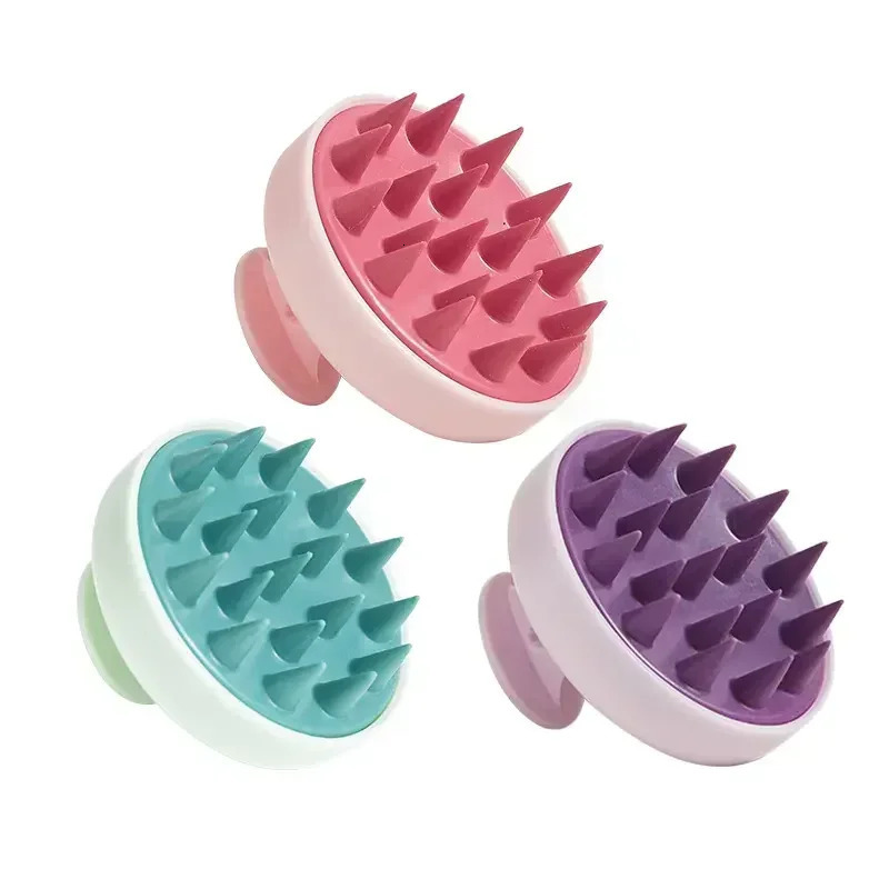 Silicone Shampoo Scalp Hair Massager Head Body Scalp Massage Brush Comb Hair Washing Comb Shower Brush Bath Spa Massage Brush 241213