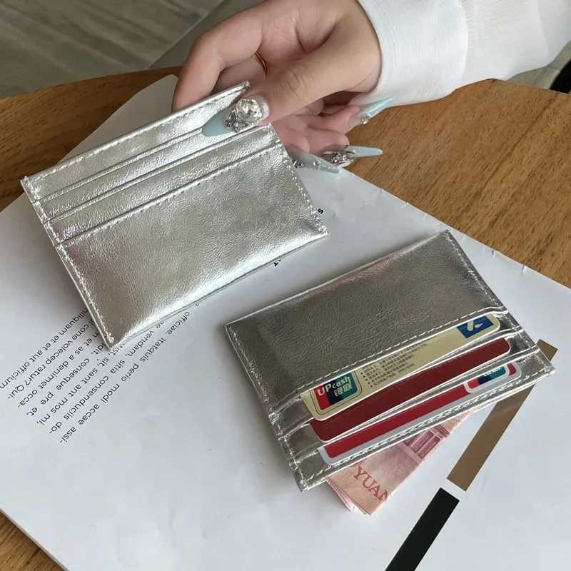 New Sier Genuine Leather Ultra-thin Card Holder Large Capacity Multi-card Slot Bank Credit ID Bag Mini Cute Wallet for Women XJ250624