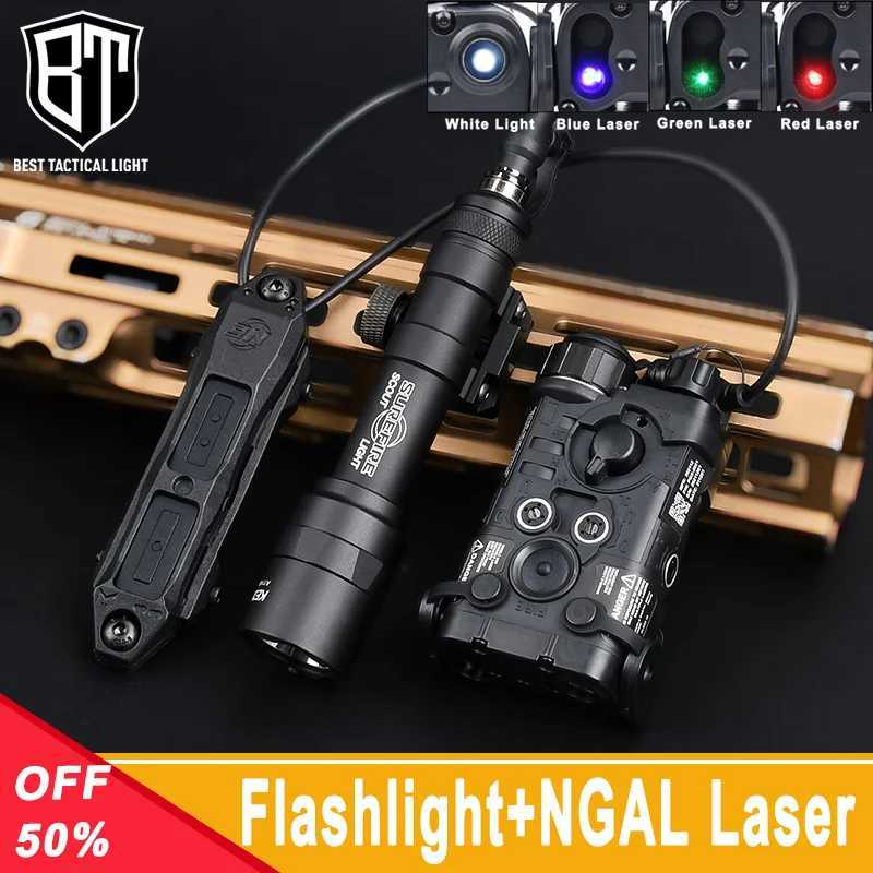 SF M600 M300 Flashlight NGAL Red Green Blue Laser Sight White Strobe Light Fit 20mm Rail Hunting Weapon Lamp Airsoft AccoriesXJ241214
