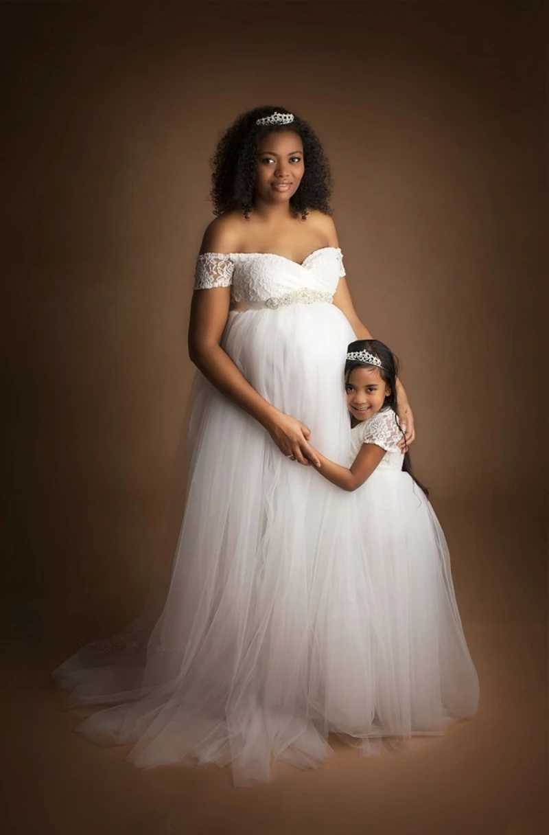 2020 Tulle Materni Dress For Photo Shoot Pregnancy Long Tulle Dress For Photography Baby Shower Dresses Materni PhotographyXJ241213