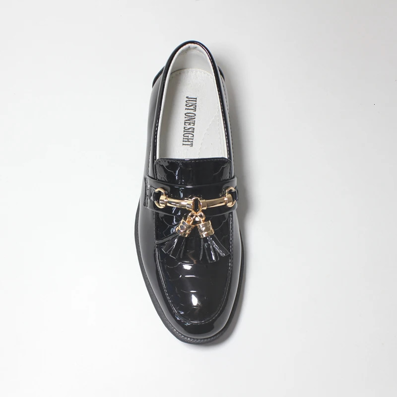 Boys Shoes Round Toe Tasseled Casual Slip On Loafers Kids Smart Spanish Page Boy Wedding Dress Formal Soft Rubber Sole Flats 241213
