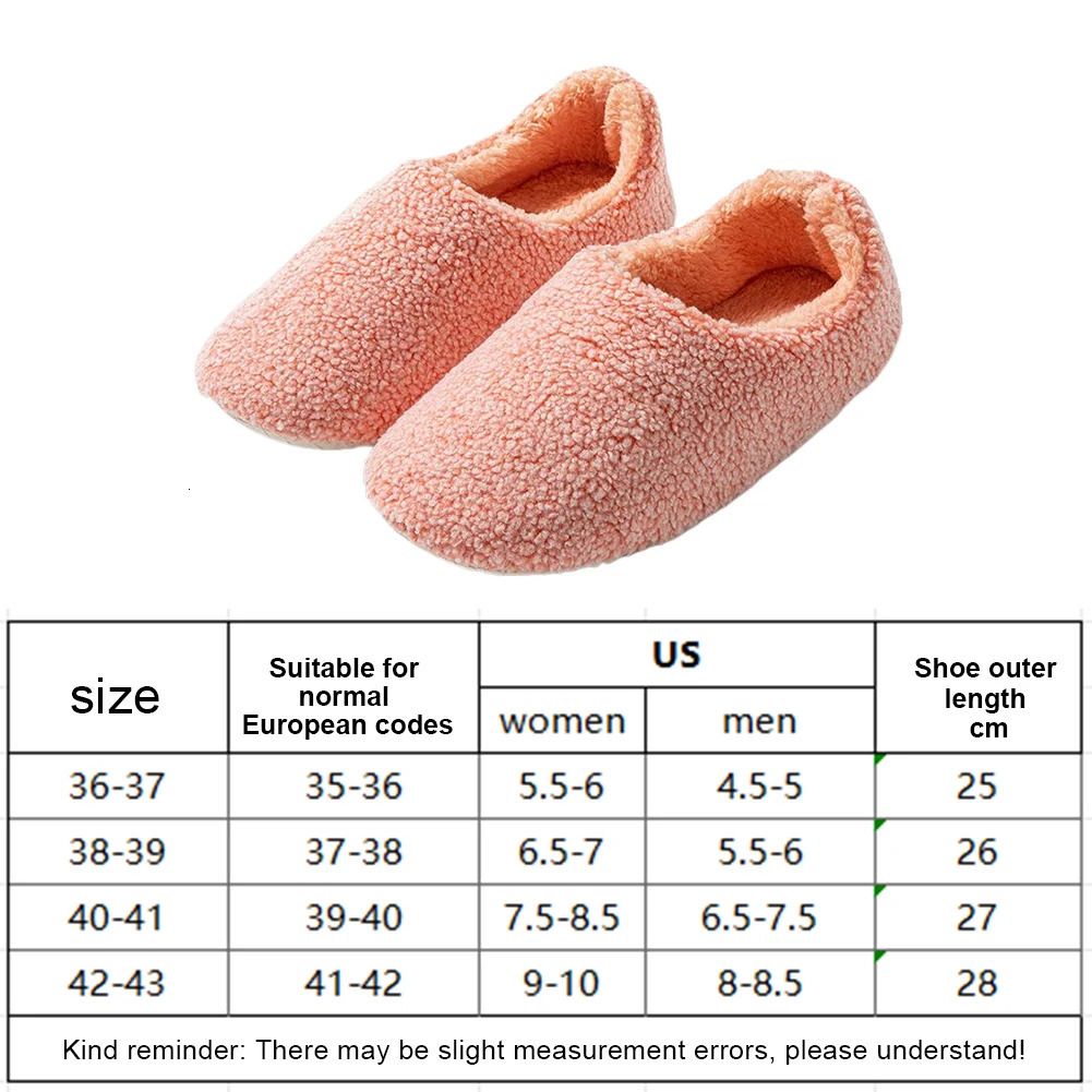 Womens Plush Slippers Closed Back Indoor Slippers Curly Fleece Slip On Loafer Slippers Comfortable Non-Slip for Autumn Winter 241213
