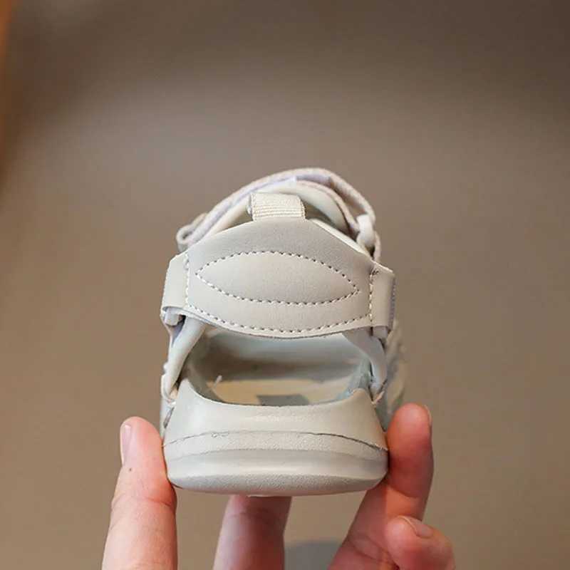 Sandals 2024 Little Boy Shoes Sandals Causal Camouflage Boys Beach Shoes Summer Black Beige Letter Printing Kids Children Sandals H04191 H241213