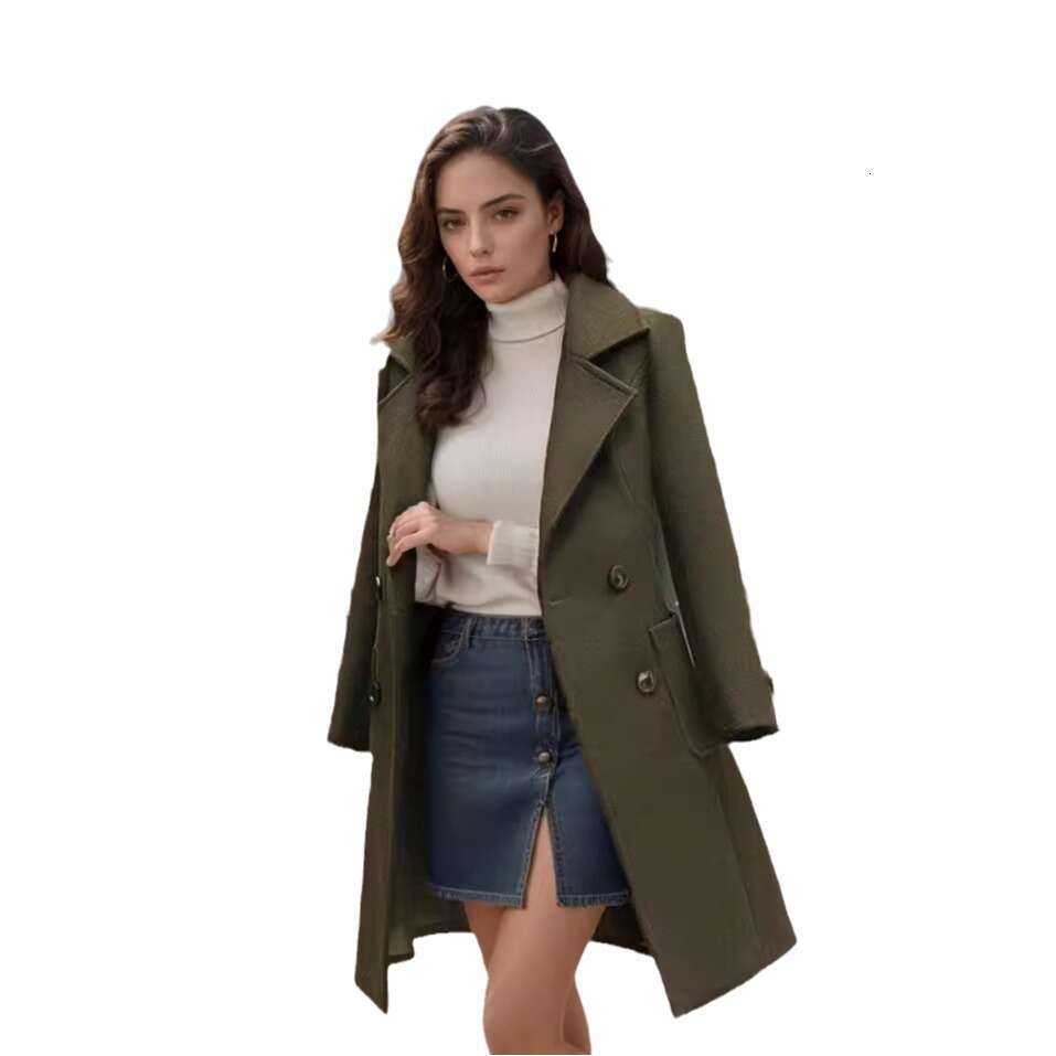 Winter Korean Version Slim Fit And Temperament, Long Waisted Women's Woolen Coat, Fashionable Quality Classic