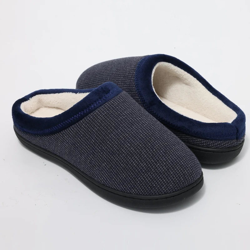Crestar Mens Winter Slippers Indoor Memory Foam Durable Rubber Sole House Soft Comfortable NonSlips Cotton Shoes 241214