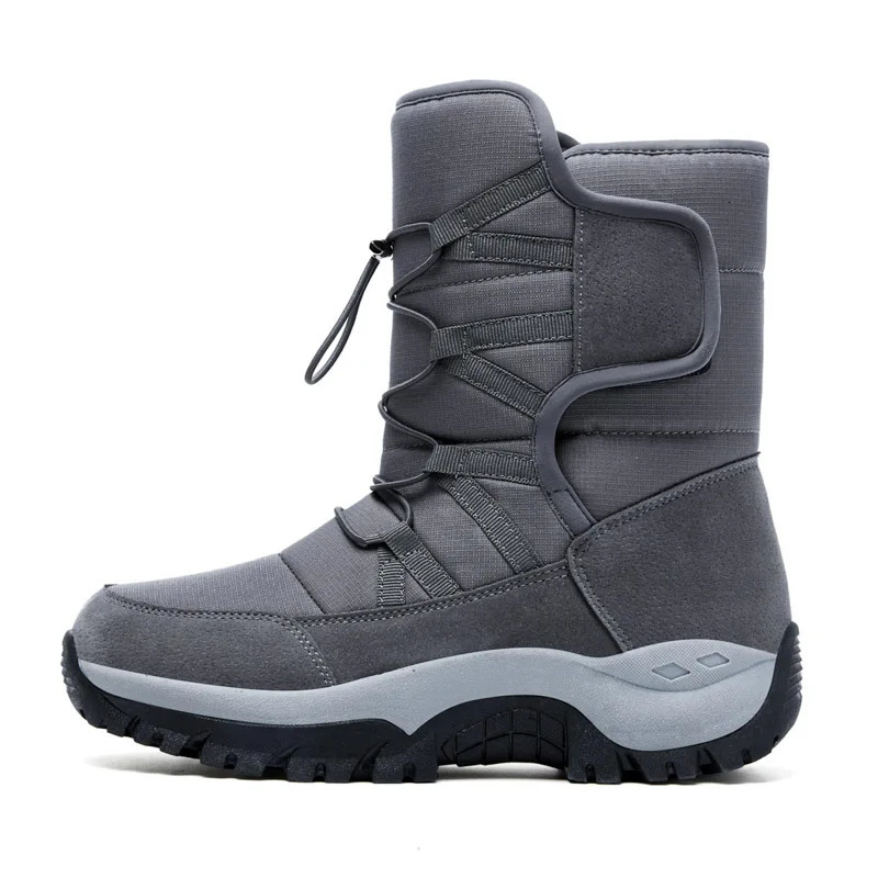 Winter Mens Shoes Warm Plush Mens Boots High Top Couple Snow Boots Winter Outdoor Anti-Slip Ankle Boots Work Casual Boots 241213