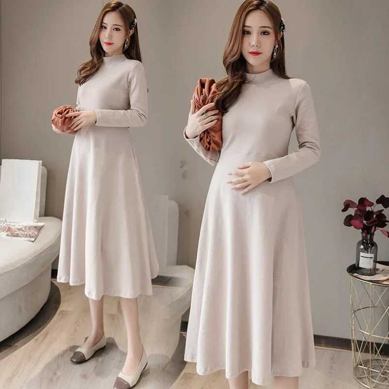 2020 Materni Dresses Long Sleeve Cotton Spring Autumn Winter Pregnancy Dresses For Pregnant Women Dress Materni ClothesXJ241213