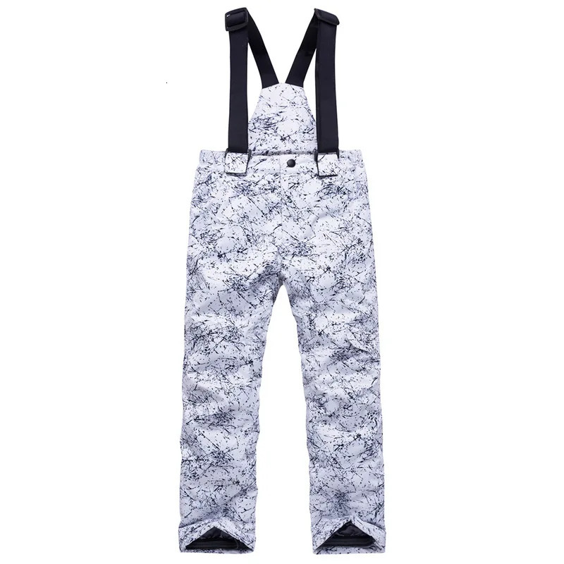 Style Kids Boys Girls Skiing Pants High Quality Windproof Waterproof Ski Pants Children Warm Winter Snow Snowboard Trousers 241213