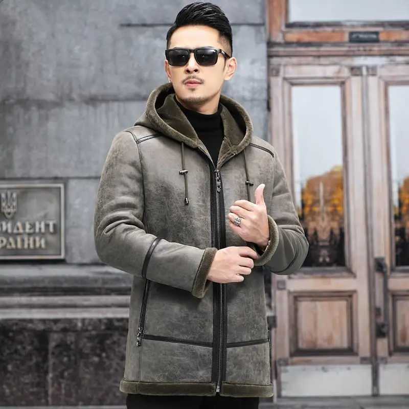 2024 New Winter Two Side Wear Men Sheep Shearing Clothing Real Fur Coat Man Natural Lamb Fur Men Leather Jacket B378 W241213
