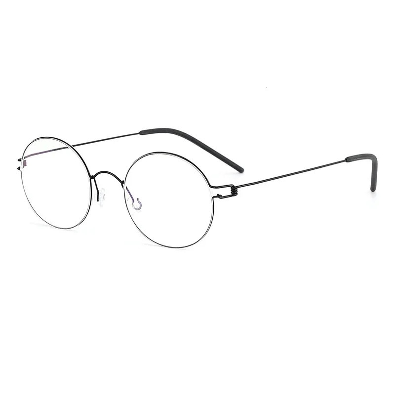 Denmark n Small Round Glasses Frame Screwless Ultra Light 4g Air Pure Eyeglasses Men Retro Rim Eyewear Korea Style 241213
