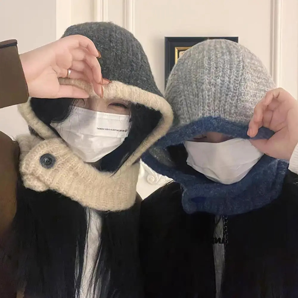 Winter Skulls Beanies Hat Womens Warm and Windproof Hat Womens Balaclava Mask Gorras Hat Knitted Hat Womens Ski Beanie Hat 241205