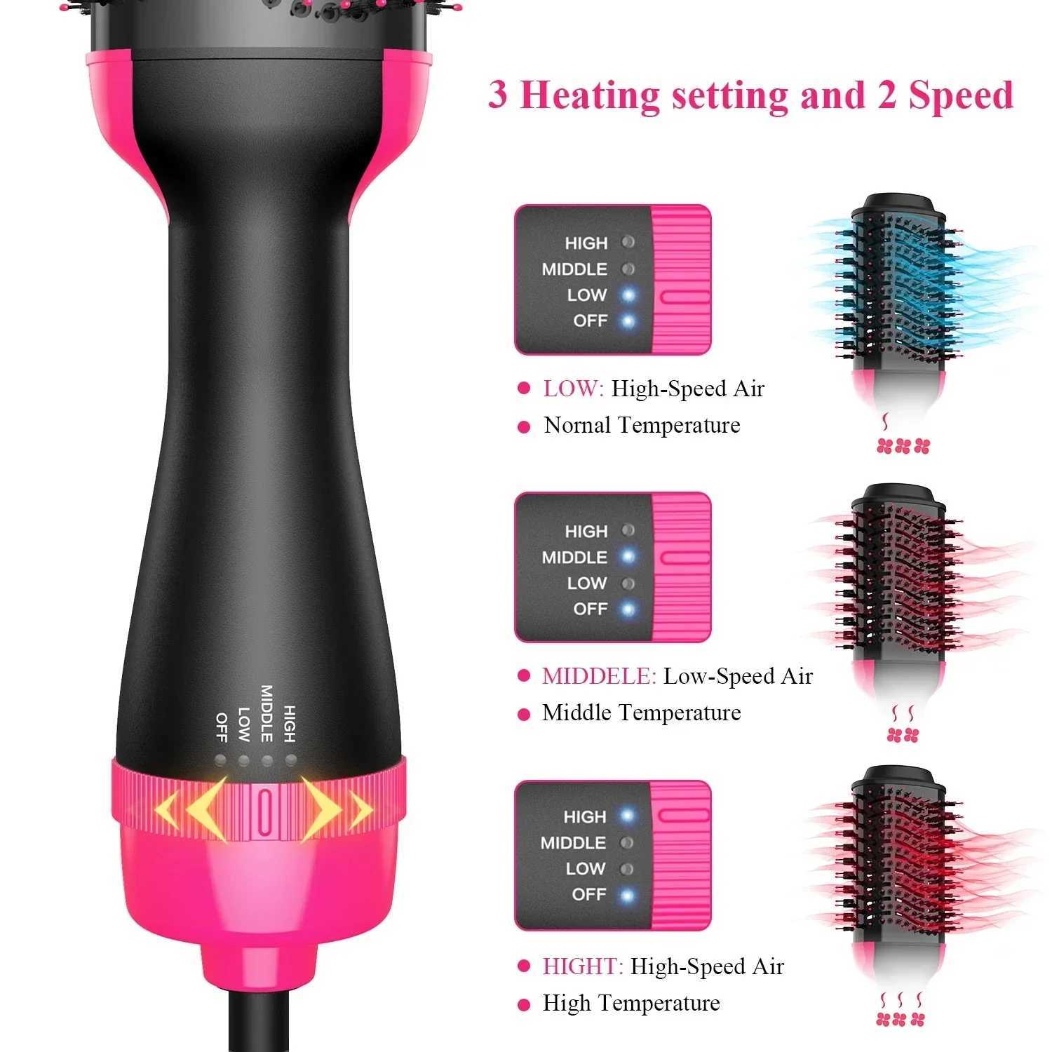 Hot comb straightener hair comb straightener dryer and straightening brush electric comb brush one-step salon hair W241214