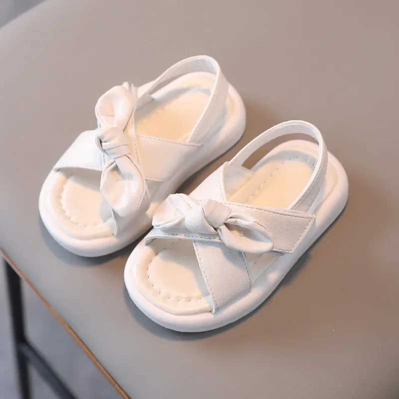 Sandals Children Shoes Girls Nice Princess Shoes Fashion Girls Sandals Kids Cross-tied Shoes Slides Bowknot Summer Girls Sandals H05133 H241213