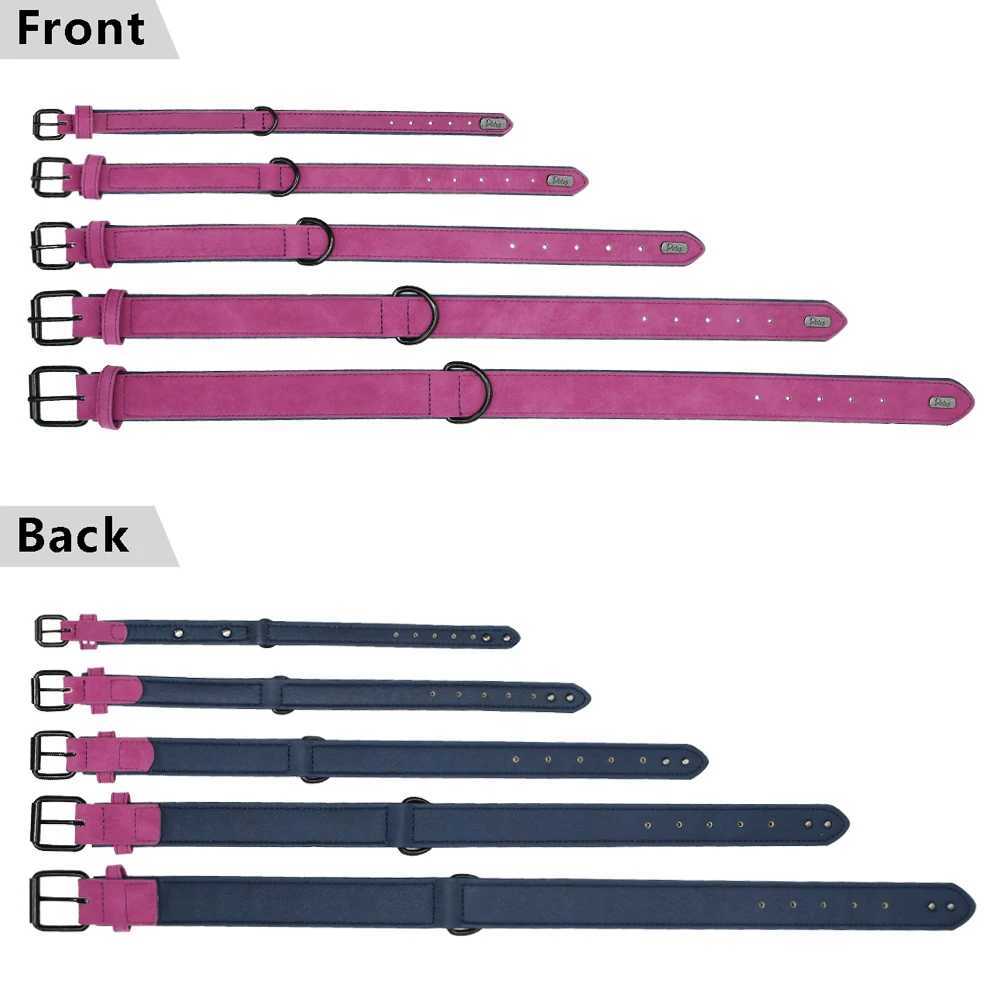 Dog Harnesses Large Dog Collar Soft Padded Dog Collars Durable Real Leather Pet Necklace Collar for Big Dogs Rottweiler Labrador Pitbull H250217