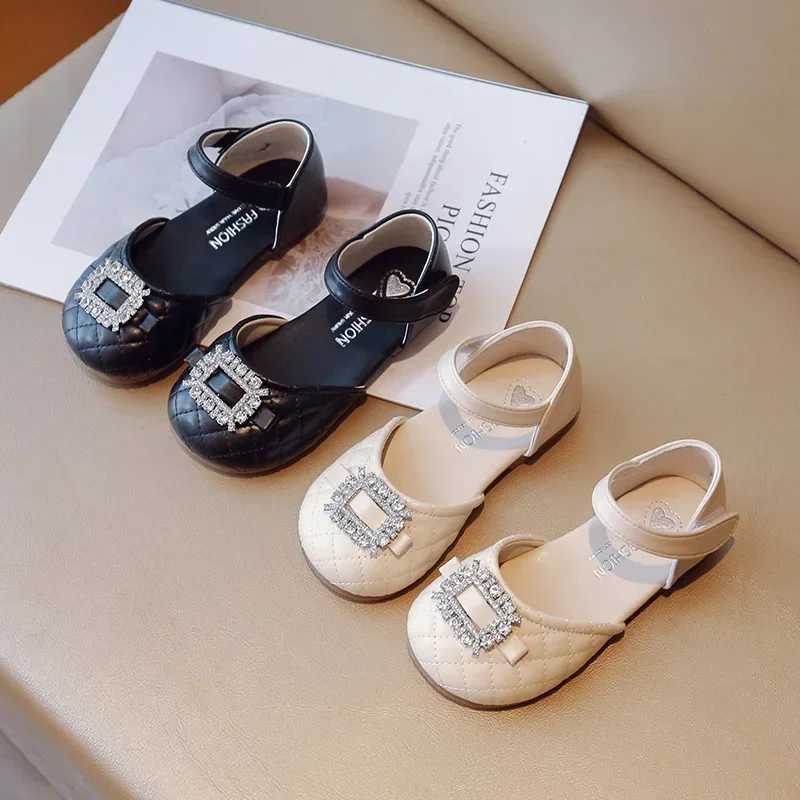 Sandals Summer Kids Shoes for Girls Sandals Fashion Girls Beach Sandals Princess Rhinestone Plaid Wedding Bridesmaid Shoes Baby G12291 H241213