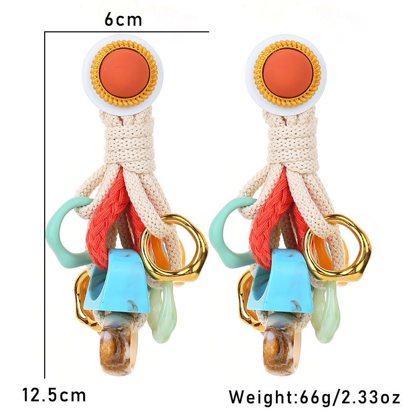 Statement Geometric accessoris&Ropes Dangle Earrings Exaggerated Earrings Handmade For Women Wedding Party Jewelry
