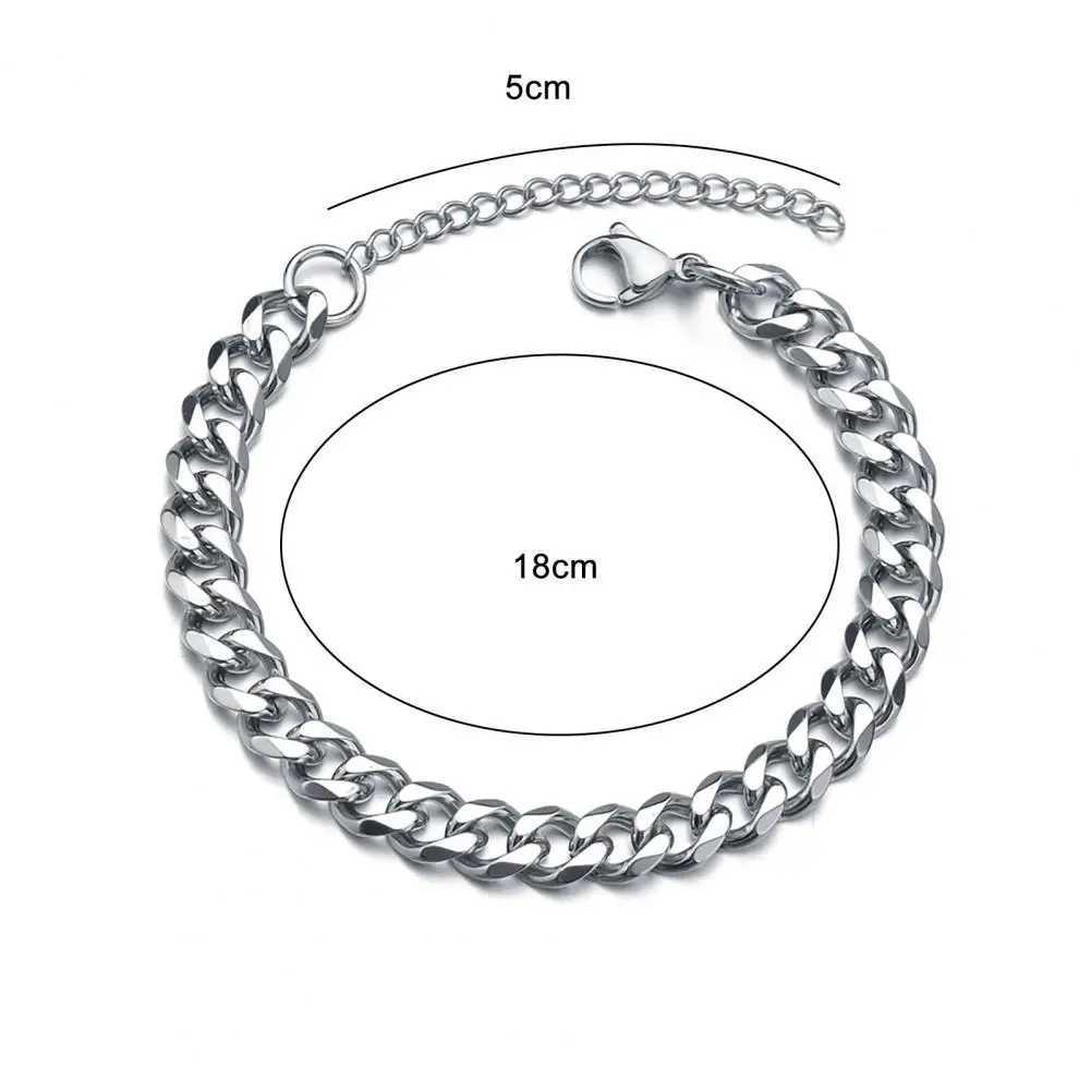 2023 New Tren Cuban Chain Men Bracelet Classic Stainl Steel Chain Bracelet For Men Jewelry Gift Chain Bracelets PunkXJ241214