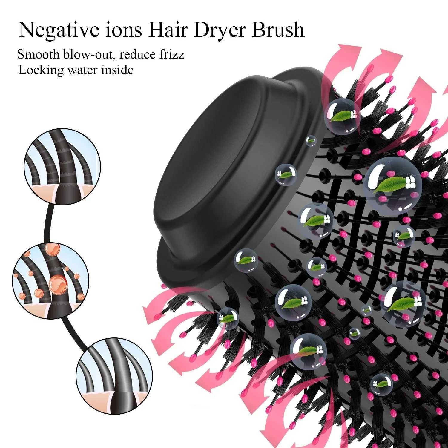 Hot comb straightener hair comb straightener dryer and straightening brush electric comb brush one-step salon hair W241214