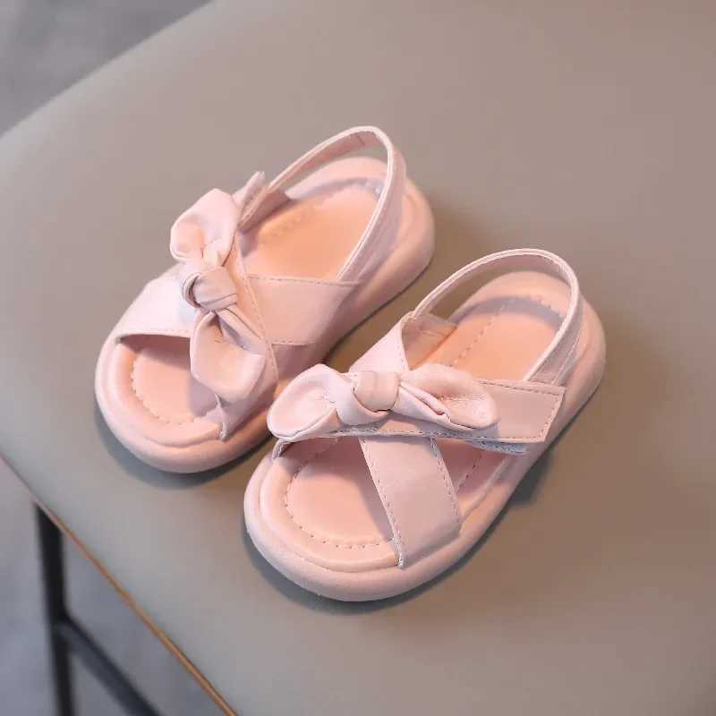 Sandals Children Shoes Girls Nice Princess Shoes Fashion Girls Sandals Kids Cross-tied Shoes Slides Bowknot Summer Girls Sandals H05133 H241213