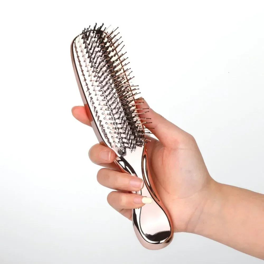 Upscale Style Massage Comb Fine Air Cushion Comb Large Comb Electroplated Crafted Wet And Dry Hair Combs Styling Tools 241213