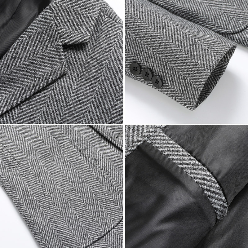 F1214New wool men's suit jacket high-end business casual jacket winter