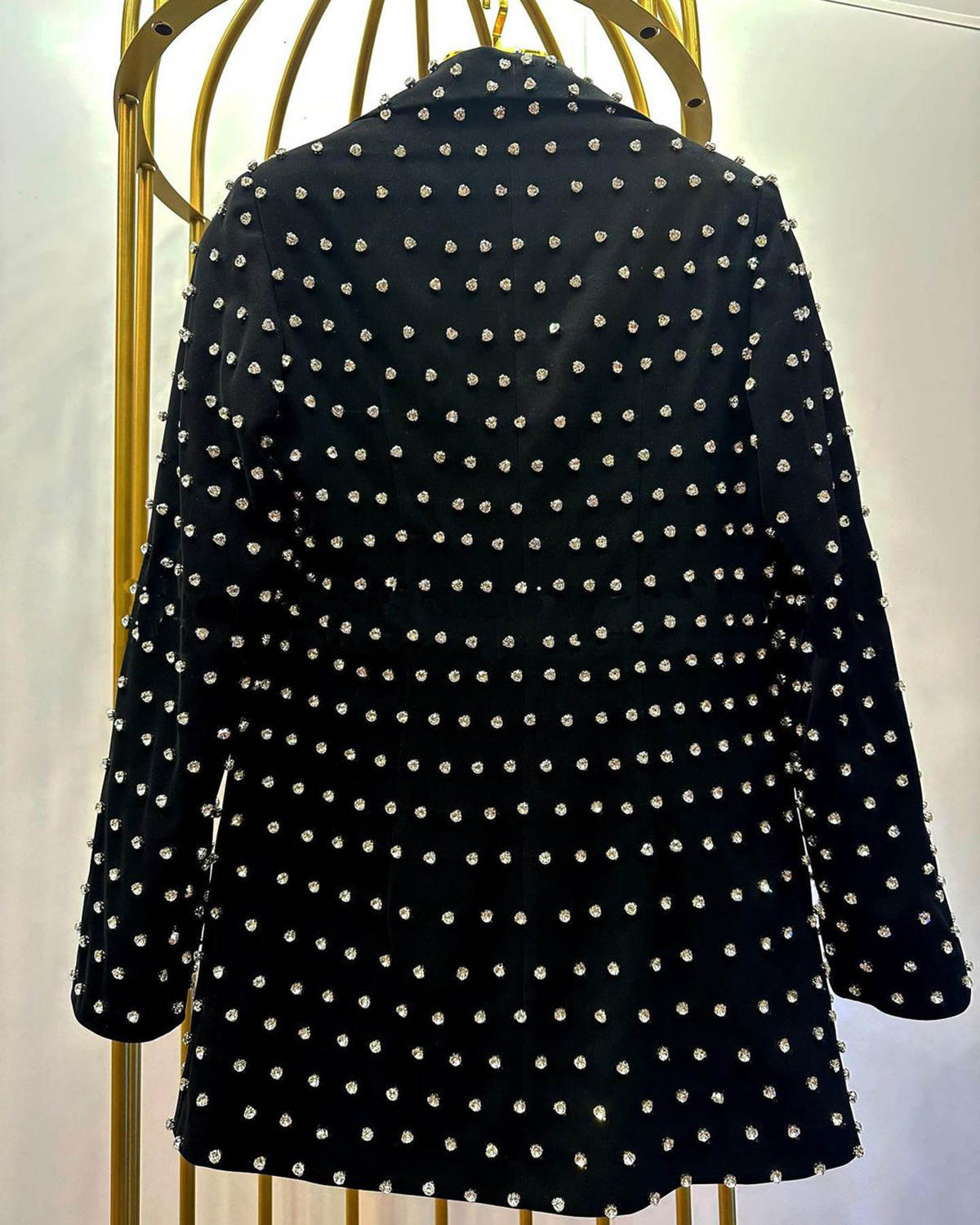 Luxury Women Blazer Plus Size Crystal V Neck Suits Overcoat Formal Evening Party Outfits 1 Piece Set Wedding Bride Suit Customized