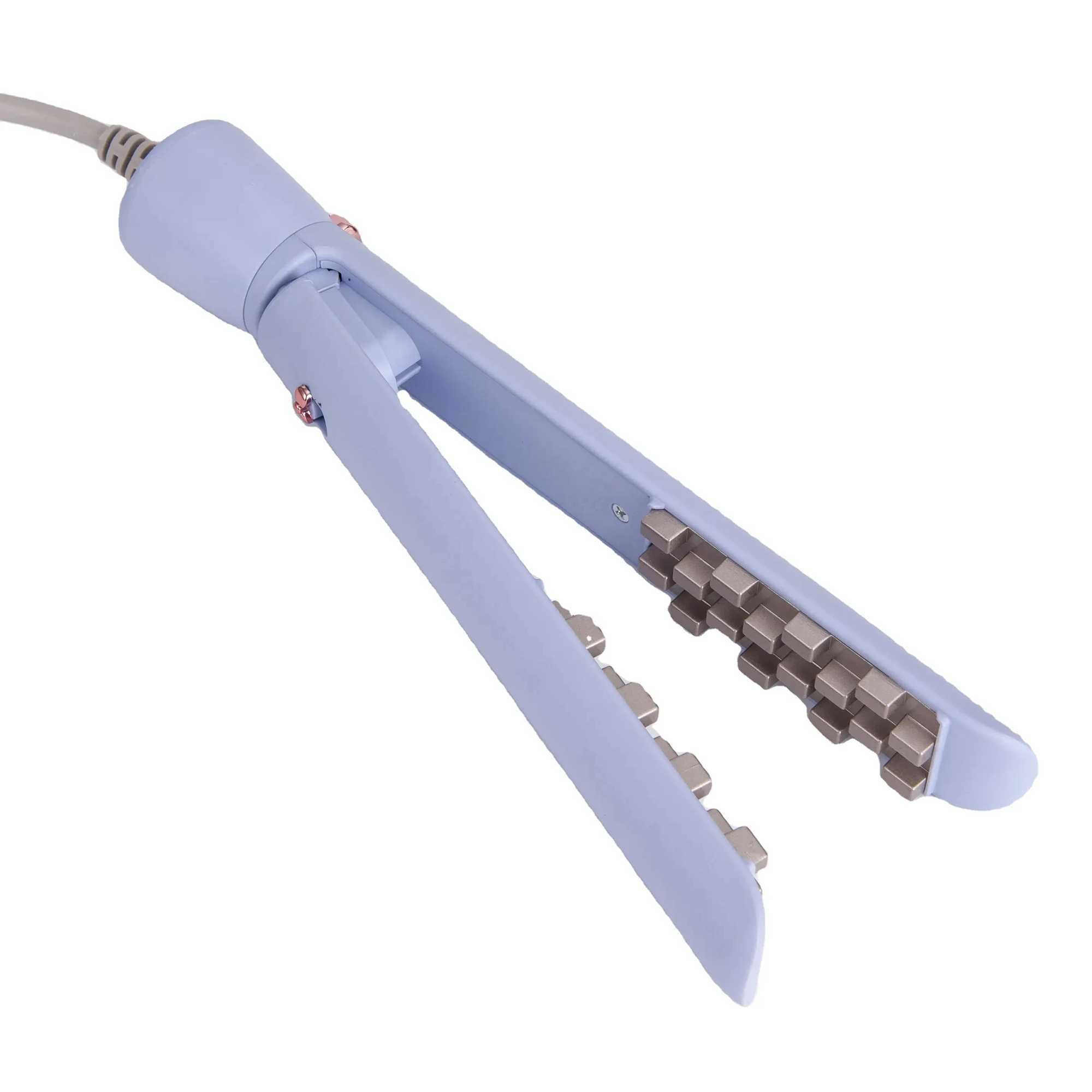Grid Fluffy Clip Hot Selling Portable Flat Iron Professional Straightener Soft Curler Lock Style Adjustable Temperature W241214