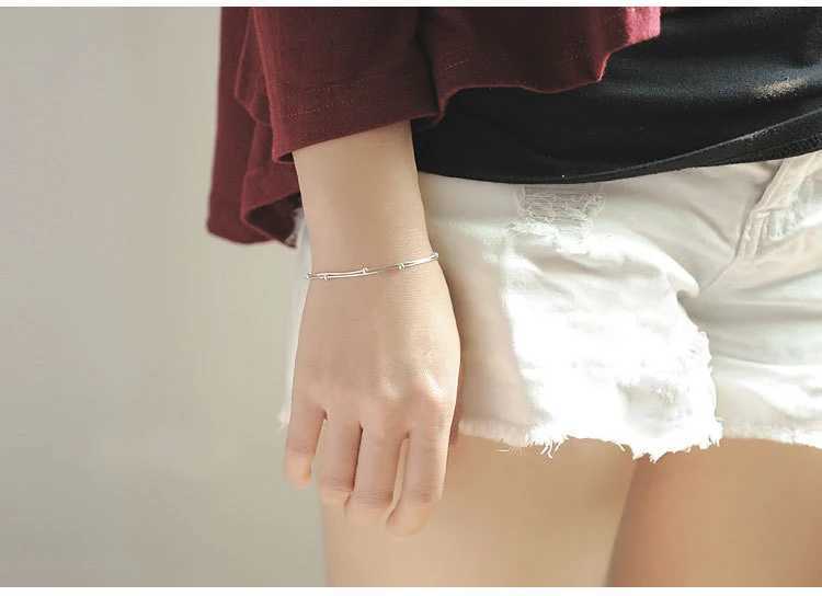New Fashion Jewelry Beautiful 925 Sterling Silver Bracelets Red Heart Simple Personality Sweet BraceletsXJ241214