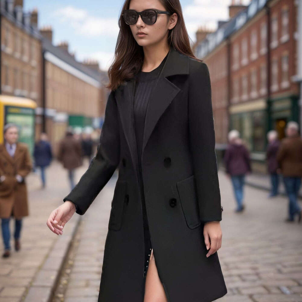 Winter Korean Version Slim Fit And Temperament, Long Waisted Women's Woolen Coat, Fashionable Quality Classic