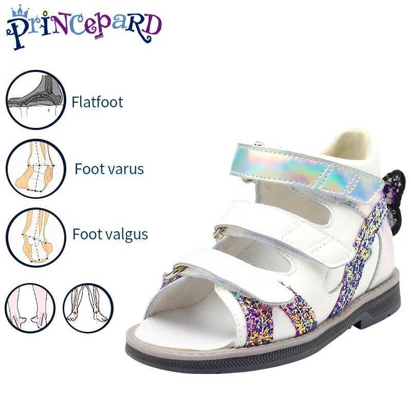 Sandals Children Summer Sandals Princepard Kids Girls Boys Orthopedic Shoes High Top Arch Support Varus Valgus Footwear H241213