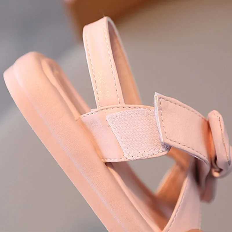 Sandals Children Shoes Girls Nice Princess Shoes Fashion Girls Sandals Kids Cross-tied Shoes Slides Bowknot Summer Girls Sandals H05133 H241213