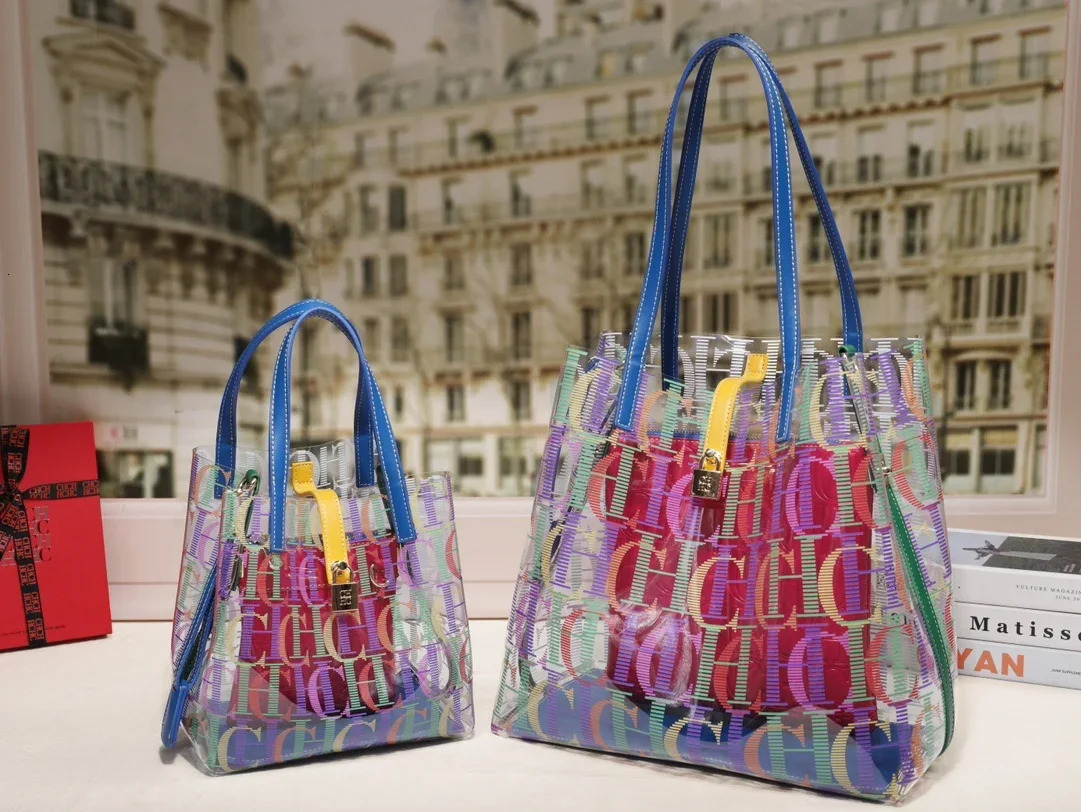 A Summer Hot Selg Pvc Material Transparent Women's Handbag, Shoulder Crossbody Bucket Bag, Medium Size For Daily Use