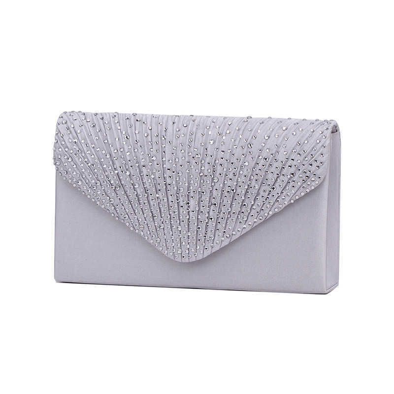 Clutch Bag High Grade Dinner Bag Ladies Evening Bag Banquet Bag Silk Diamond Envelope Bag Hand Bag 240920